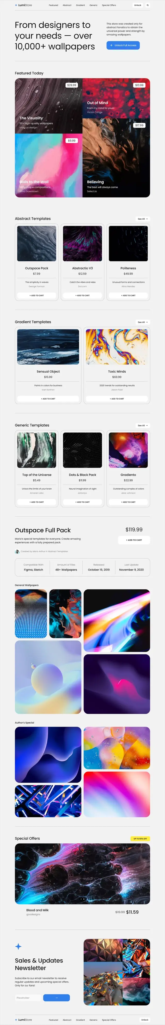 Digital product store template for Siter.io &mdash; Files sold by the pack - presets, wallpapers, templates, assets