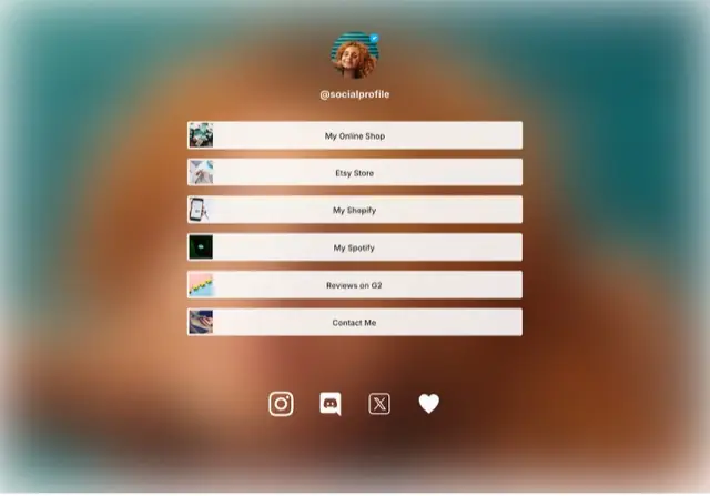 Link in bio template for Siter.io &mdash; A profile link that has to hold more than one destination
