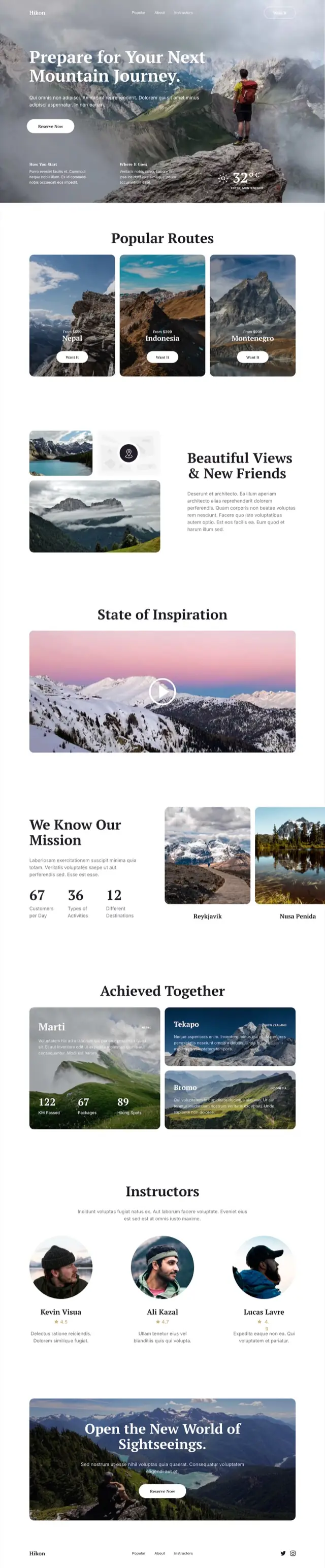 Travel website template for Siter.io &mdash; Trips sold by destination with a price from